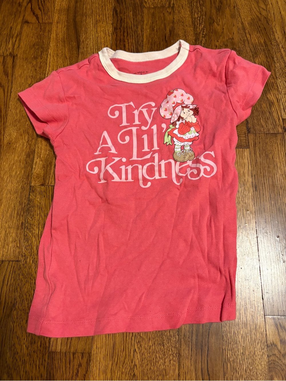 Womens’ Pink Graphic Crop Tee — 'Try A Lil' Kindness'